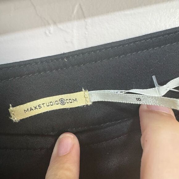 New Sundance Max Studio 8 Black Pencil Skirt Side Zip Closure - Picture 5 of 5